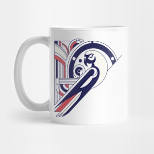 Geometric Parrot Art Deco Style Mug